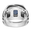 14k White Gold with Black Rhodium IBGoodman Men's Lapis Complete Ring