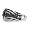 14k White Gold with Black Rhodium IBGoodman Men's Onyx Complete Ring