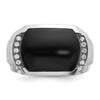 IBGoodman 14k White Gold Men's Polished and Satin Gemstone Ring Mounting