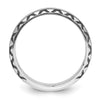 14k White Gold with Black Rhodium Men's Satin Diamond Complete Ring