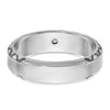 14k White Gold with Black Rhodium Men's Satin Diamond Complete Ring