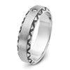 14k White Gold with Black Rhodium Men's Satin Diamond Complete Ring