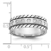 14k White Gold Men's Polished and Satin 1/4 carat Diamond Complete Ring