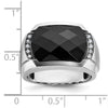 IBGoodman 14k White Gold Men's Polished and Satin Gemstone Ring Mounting