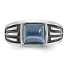 14k White Gold IBGoodman Men's Gemstone Ring Mounting