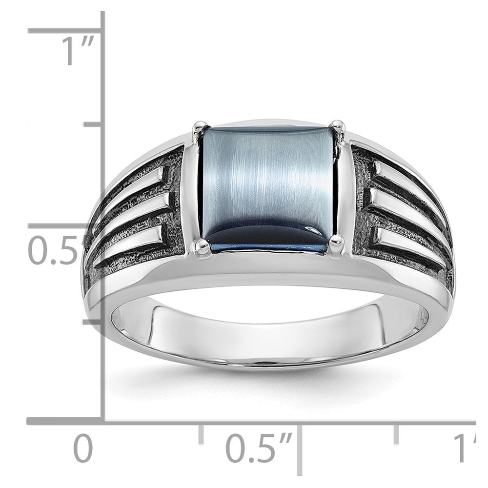 14k White Gold IBGoodman Men's Gemstone Ring Mounting