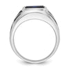 14k White Gold IBGoodman Men's Gemstone Ring Mounting
