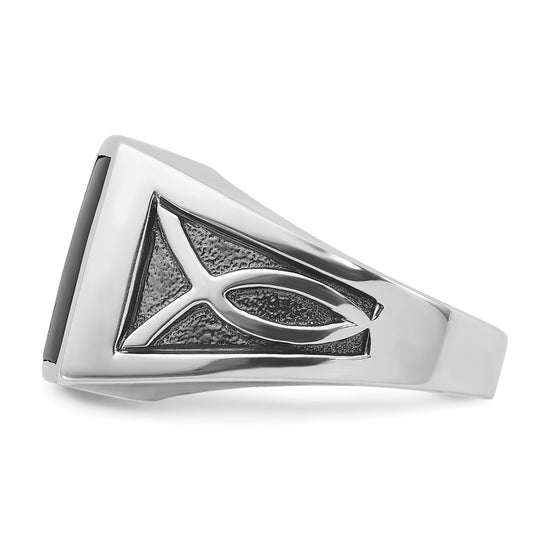 14k White Gold IBGoodman Men's Onyx Ring Mounting