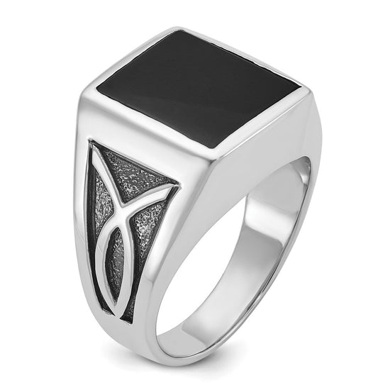 14k White Gold IBGoodman Men's Onyx Ring Mounting