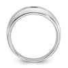14k White Gold 1/15 carat Lab Grown Diamond VS/SI+ G+ and Lab Created Blue Sapphire Complete Men's Ring