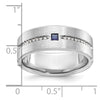 14k White Gold IBGoodman Men's Satin Sapphire/Diamond Ring Mounting