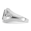 14k White Gold IBGoodman Men's Onyx and Diamond Ring Mounting
