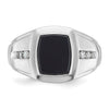 14k White Gold IBGoodman Men's Onyx and Diamond Ring Mounting