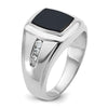 14k White Gold IBGoodman Men's Onyx and Diamond Ring Mounting
