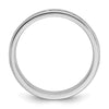 14k White Gold Men's Polished and Grooved 10-Stone 1/4 Carat AA Quality Diamond Ring
