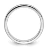 14k White Gold Men's Polished and Grooved Square 10-Stone 1/4 Carat AA Quality Diamond Ring