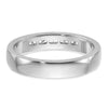 14k White Gold Men's Polished and Grooved Square 10-Stone 1/4 Carat AA Quality Diamond Ring