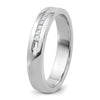 14k White Gold Men's Polished and Grooved Square 10-Stone 1/4 Carat AA Quality Diamond Ring