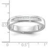 14k White Gold Men's Polished and Grooved Square 10-Stone 1/4 Carat AA Quality Diamond Ring