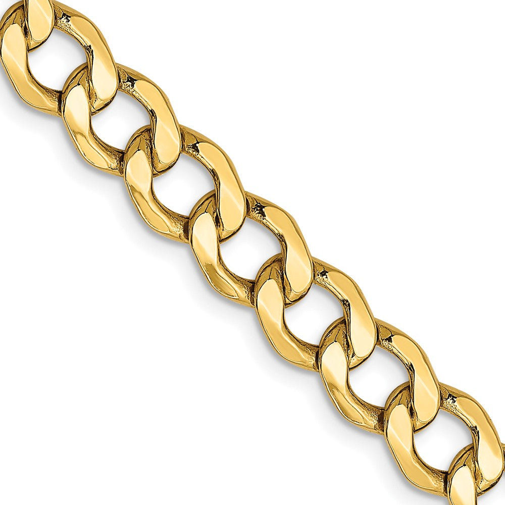 Gold (10K & 14K) Semi-Solid Curb Link Chain