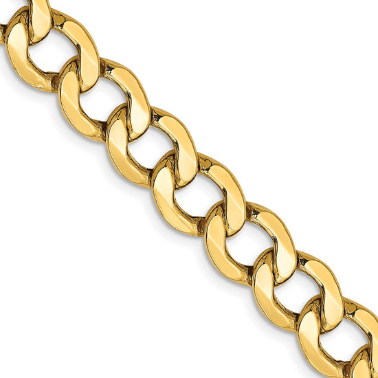Gold (10K & 14K) Semi-Solid Curb Link Chain