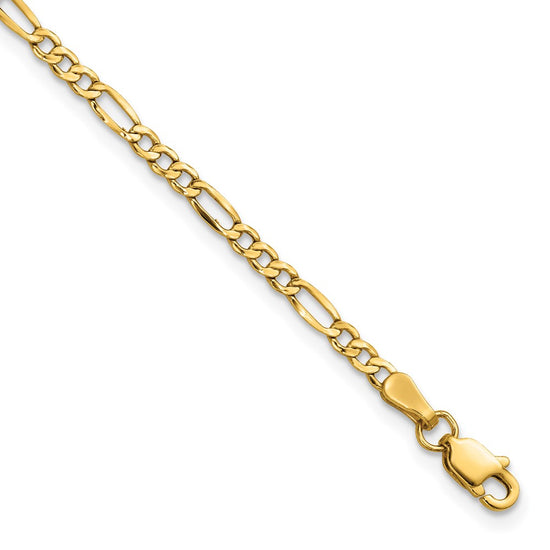Gold (10K & 14K) Semi-Solid Figaro Chain