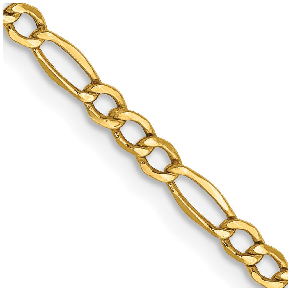 Gold (10K & 14K) Semi-Solid Figaro Chain