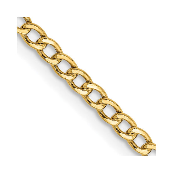Gold (10K & 14K) Semi-Solid Curb Link Chain
