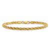 14K 7 inch 3.3mm Diamond-cut Semi Solid with Lobster Clasp Chain