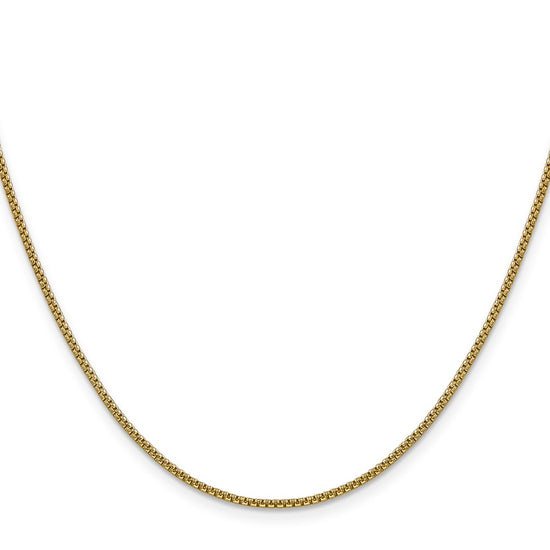 Gold (14K) Semi-Solid Round Box Chain