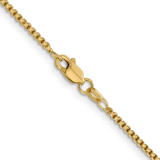Gold (14K) Semi-Solid Round Box Chain