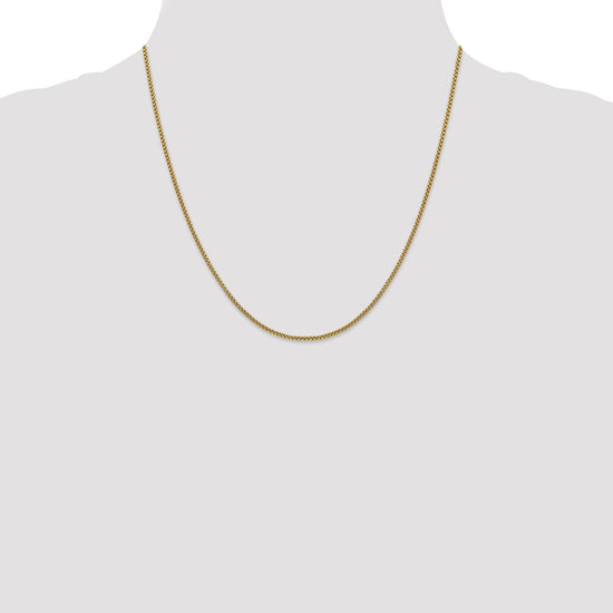 Gold (14K) Semi-Solid Round Box Chain