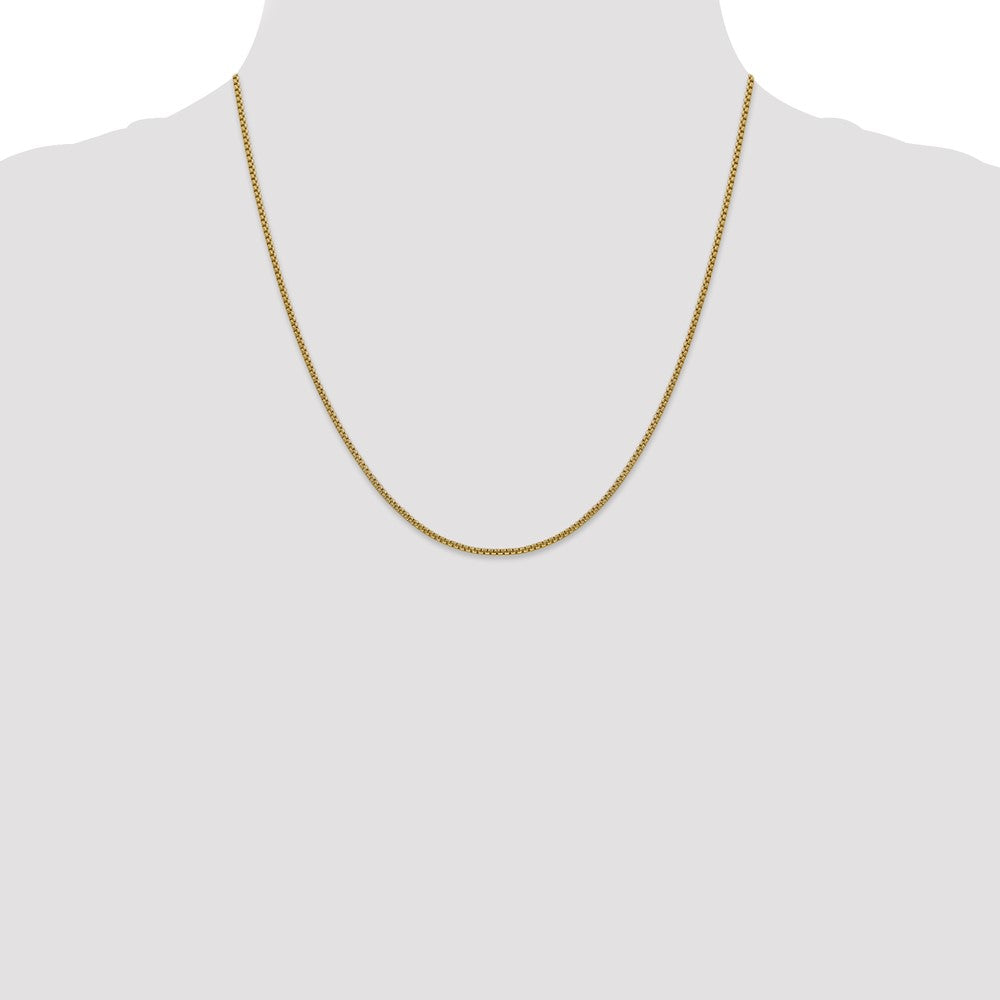 Gold (14K) Semi-Solid Round Box Chain