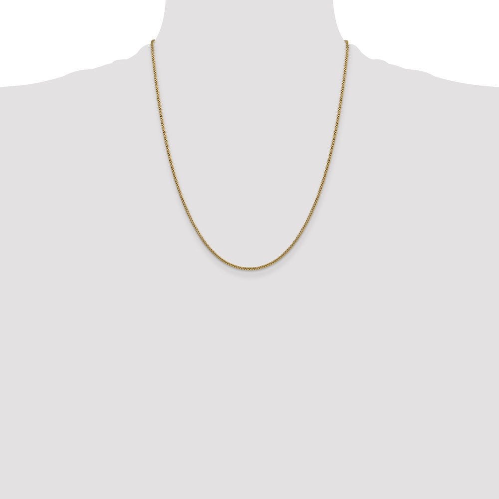Gold (14K) Semi-Solid Round Box Chain