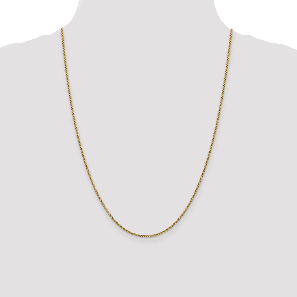 Gold (14K) Semi-Solid Round Box Chain