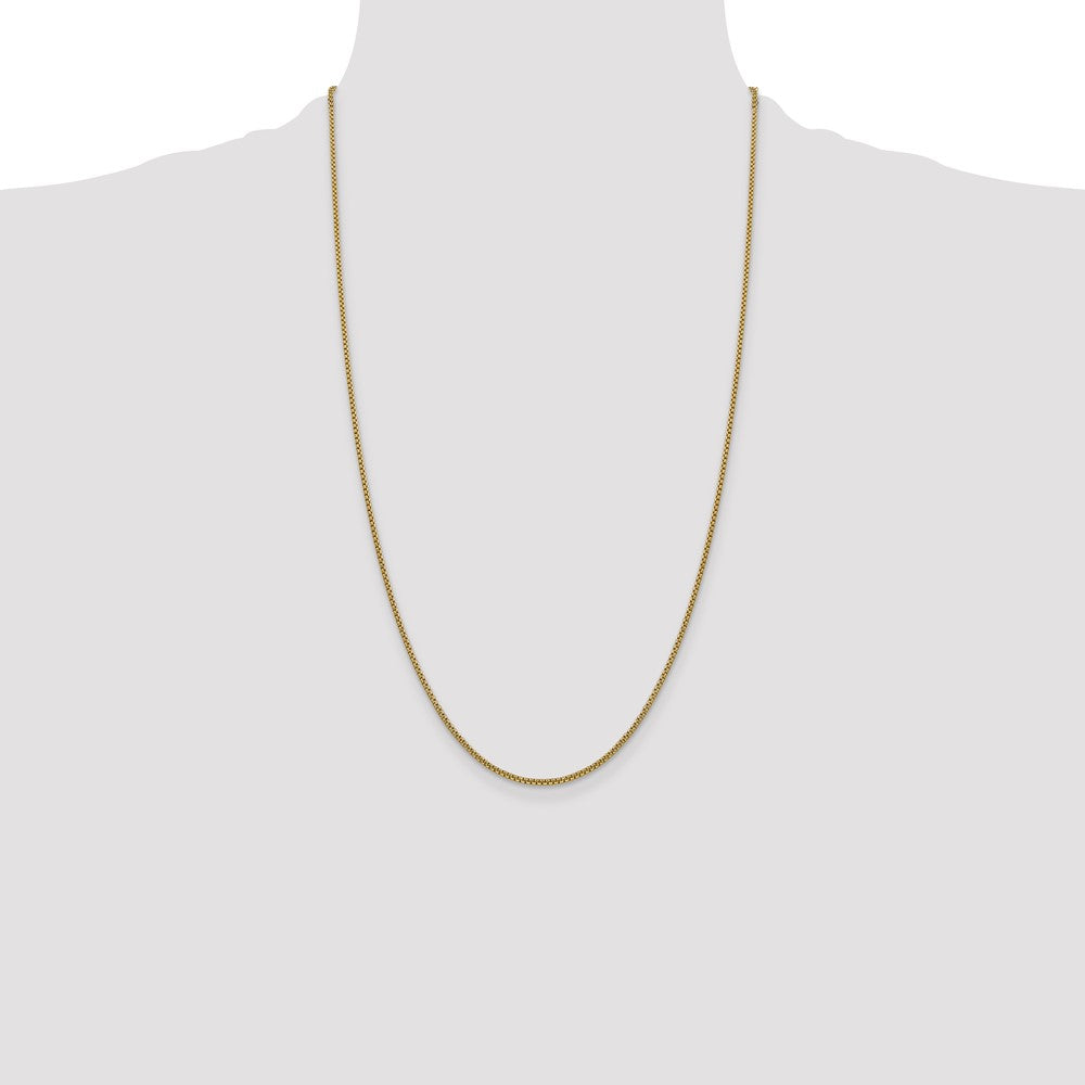 Gold (14K) Semi-Solid Round Box Chain