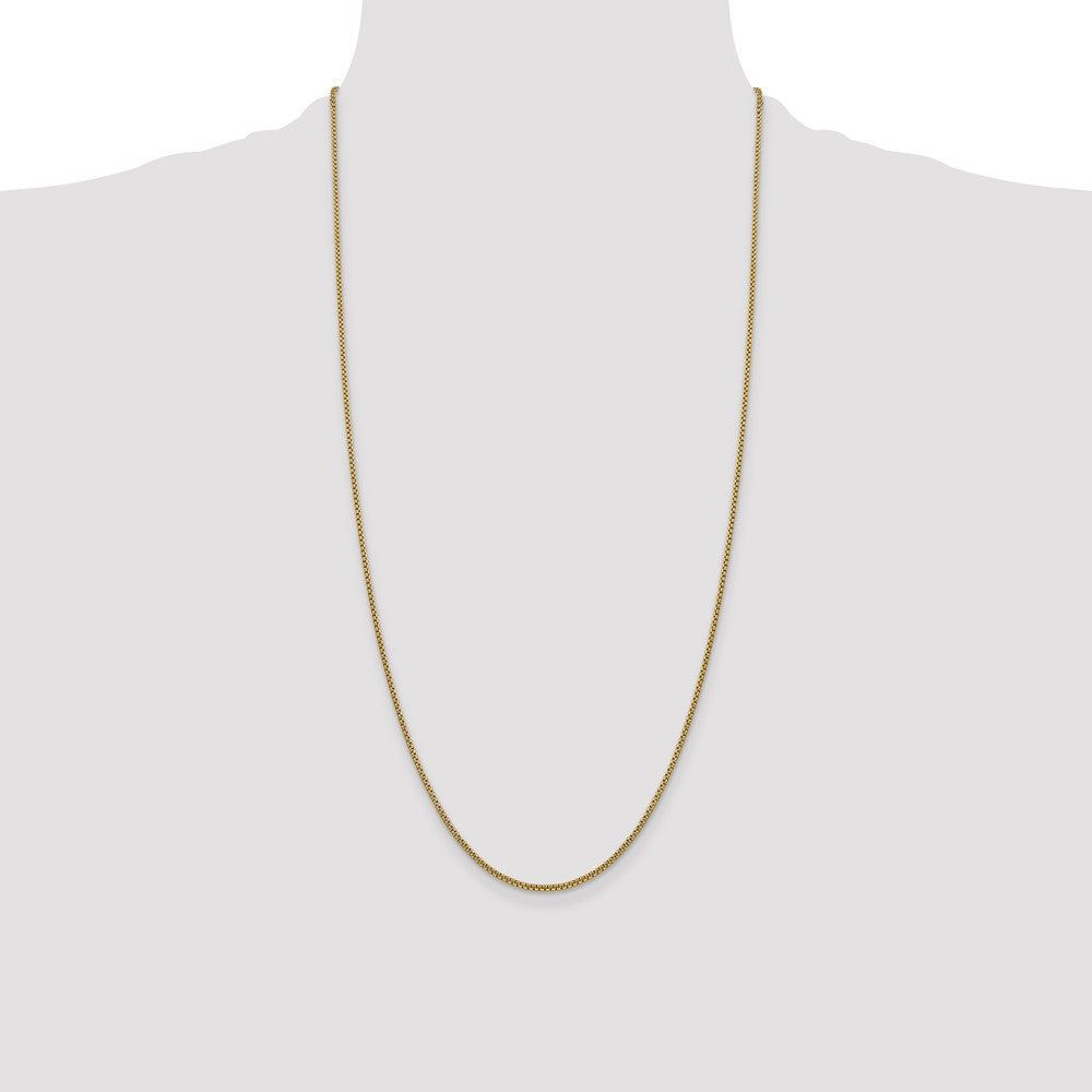 Gold (14K) Semi-Solid Round Box Chain
