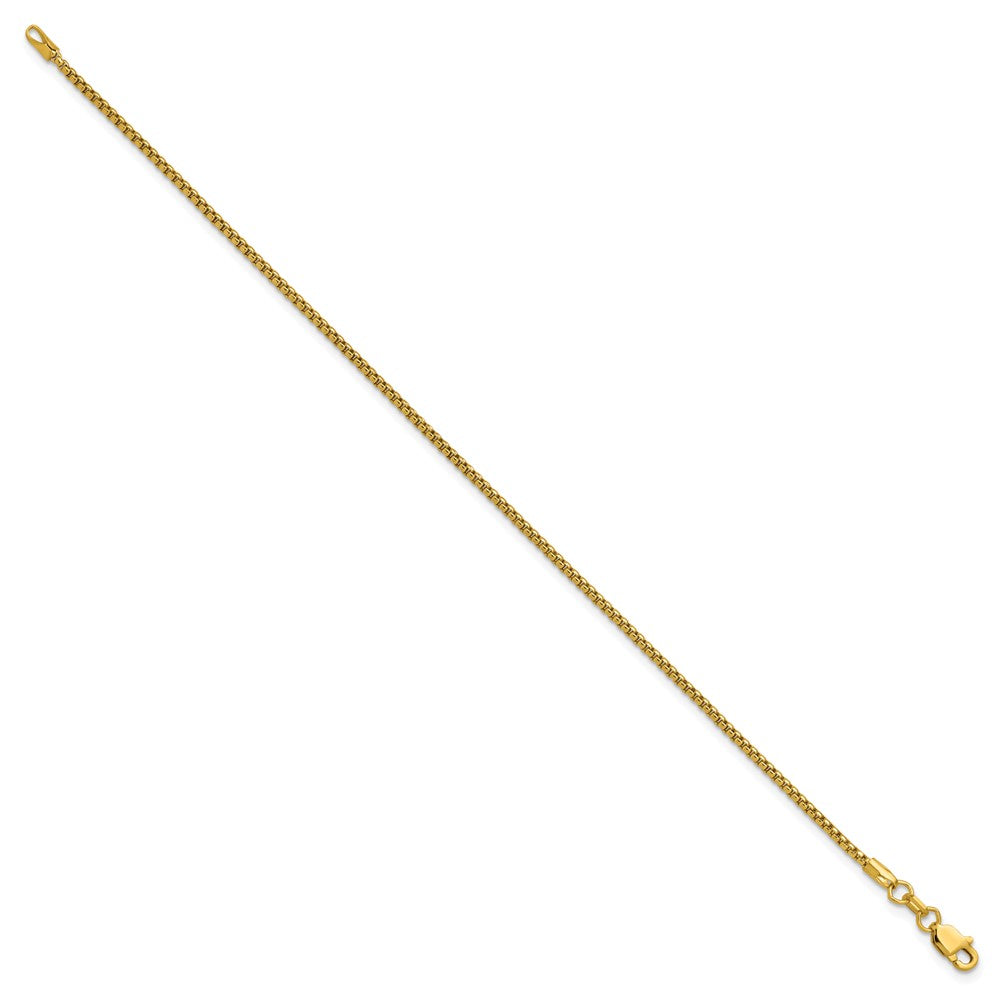 Gold (14K) Semi-Solid Round Box Chain