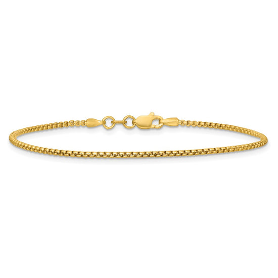 Gold (14K) Semi-Solid Round Box Chain