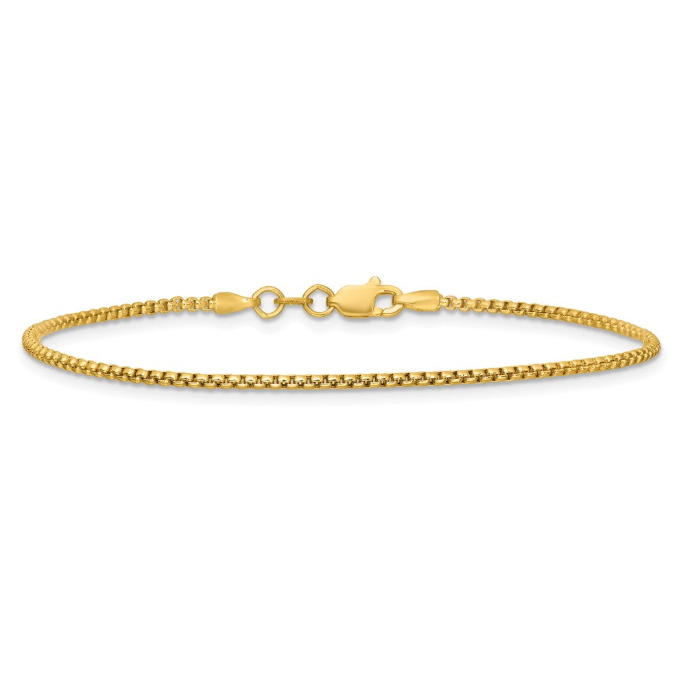 Gold (14K) Semi-Solid Round Box Chain