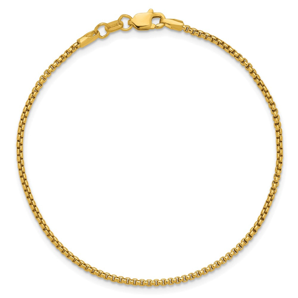 Gold (14K) Semi-Solid Round Box Chain