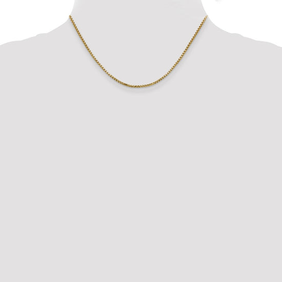 Gold (14K) Semi-Solid Round Box Chain