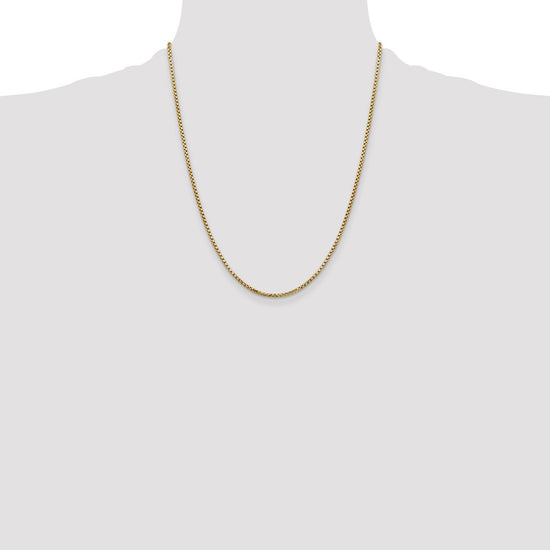 Gold (14K) Semi-Solid Round Box Chain