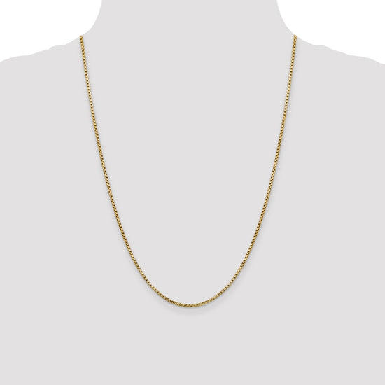 Gold (14K) Semi-Solid Round Box Chain