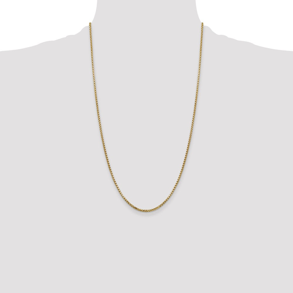 Gold (14K) Semi-Solid Round Box Chain