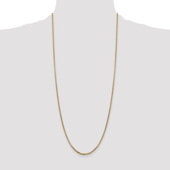 Gold (14K) Semi-Solid Round Box Chain