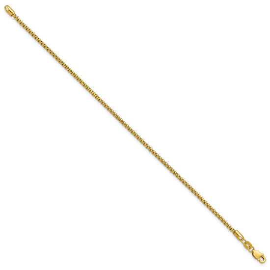 Gold (14K) Semi-Solid Round Box Chain