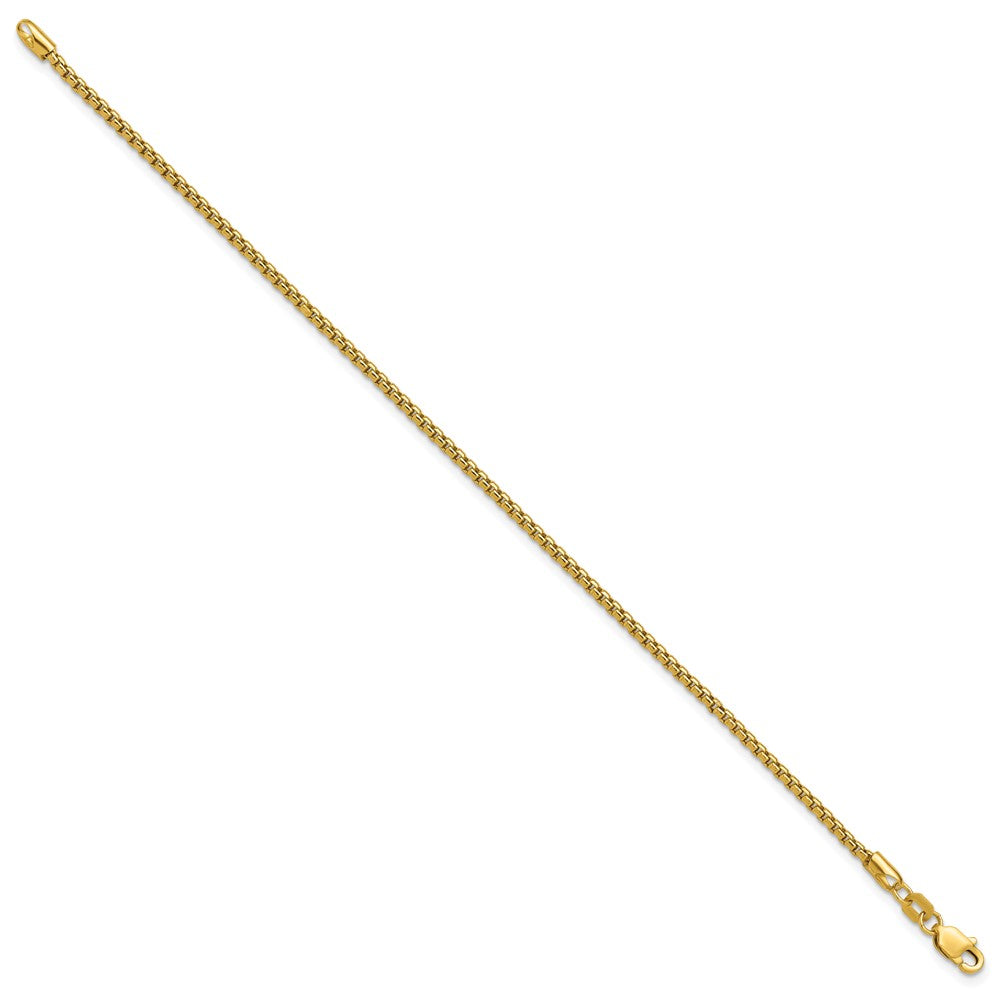 Gold (14K) Semi-Solid Round Box Chain