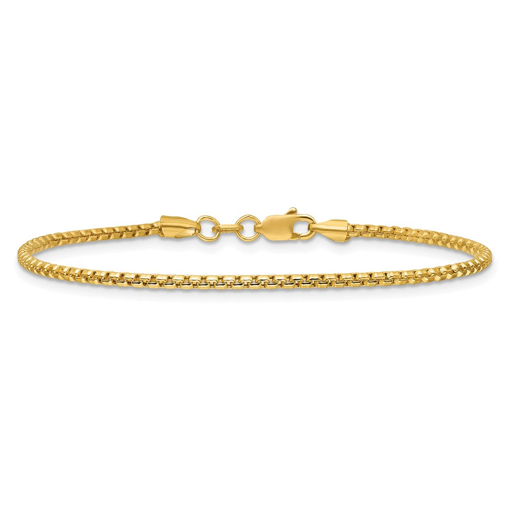 Gold (14K) Semi-Solid Round Box Chain