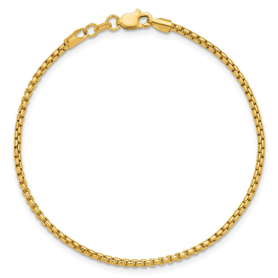 Gold (14K) Semi-Solid Round Box Chain